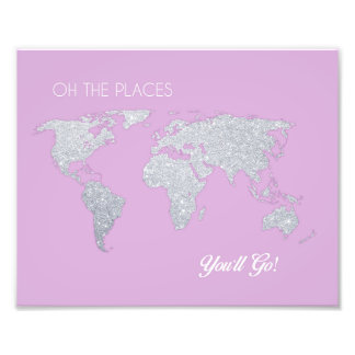 Impression Photo Nursery Art Oh the Places You'll Go Artwork