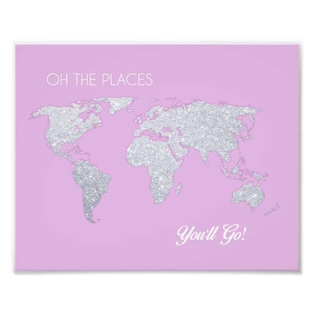 Impression Photo Nursery Art Oh the Places You'll Go Artwork (Devant)