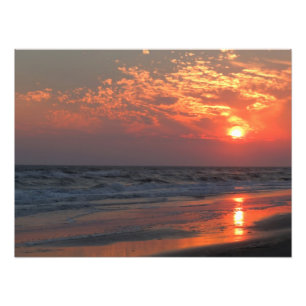Impression Photo Ocean Sunset - Oak Island, NC