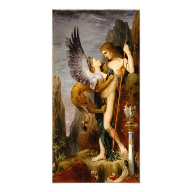 Impression Photo Oedipus et le Sphinx par Gustave Moreau (Devant)