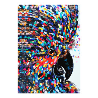 Impression Photo Œuvre d'art murale d'oiseau tropical vibrant dans