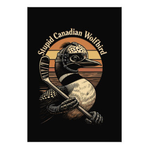 Impression Photo Oiseau loup canadien stupide