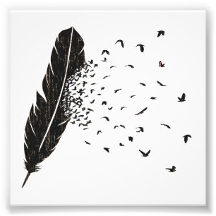 Impression Photo Oiseaux Éruption d'une plume