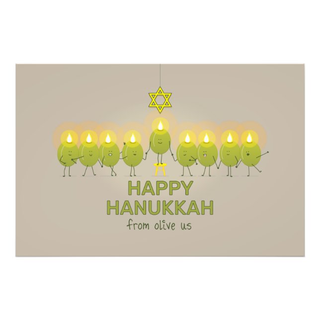 Impression Photo Olive Hanoukka Menorah (Devant)