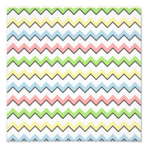 Impression Photo Ombre en pastel de Chevron-Baisse par Shirley