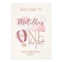 ONE derful First Birthday Affiche de bienvenue de
