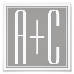 Impression Photo Ongles Classy Couples   Blanc et gris