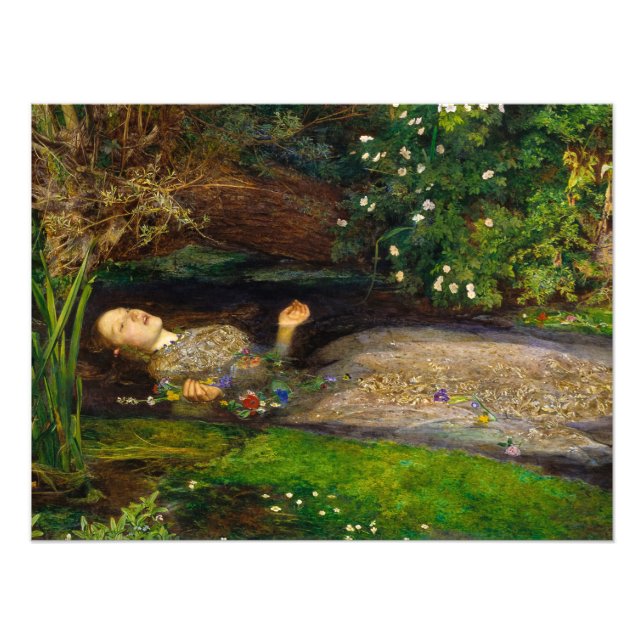 Impression Photo Ophélie par John Everett Millais (Devant)