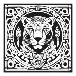 Impression Photo OTORONGO Style Jaguar ancien Inka et Maya