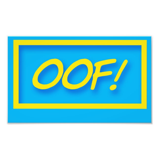 Impression Photo Ouf ! Gamer disant citation (Devant)