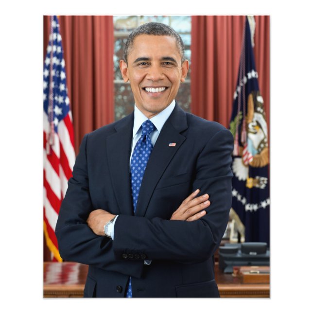 Impression Photo Oval Office Portrait, Obama Barack Président des É (Devant)