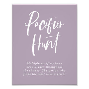 Impression Photo Panneau Baby shower de chasse de la calligraphie v