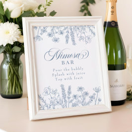 Impression Photo Panneau Boho Periwinkle Fleur sauvage Mimosa Bar