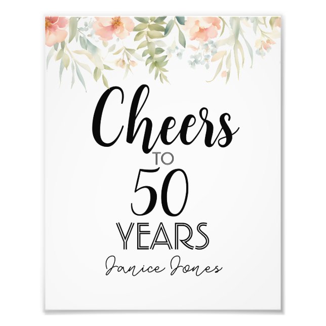 Impression Photo panneau d'affiche de fête d'anniversaire (Devant)