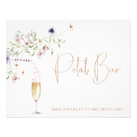 Panneau de Fête des mariées fleur sauvage Petals B