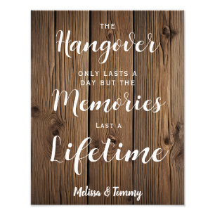Impression Photo Panneau de hangover rustique Pays Barne mariage