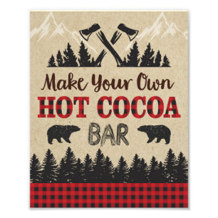 Impression Photo Panneau de la barre de cacao chaud Lumberjack   Im