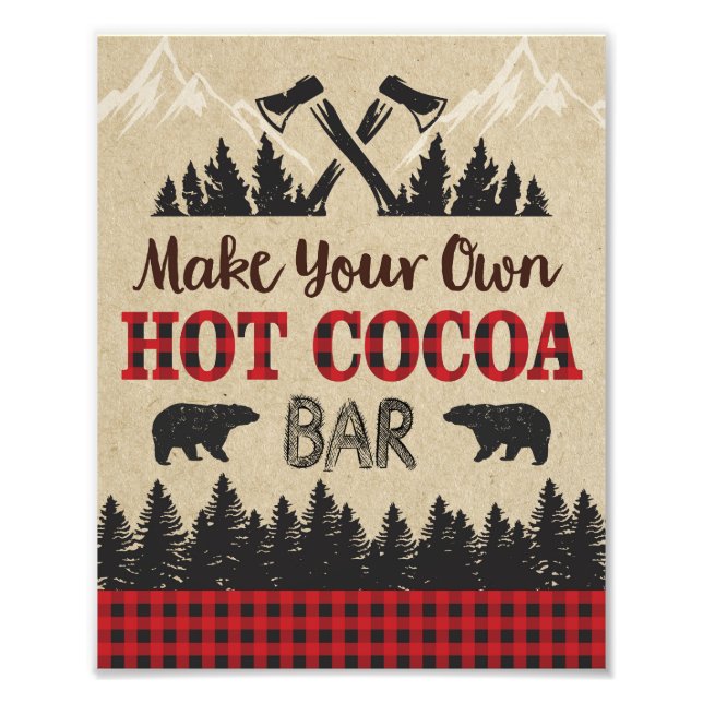Impression Photo Panneau de la barre de cacao chaud Lumberjack | Im (Devant)
