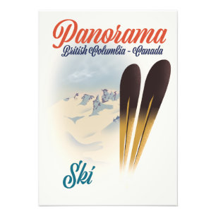 Impression Photo Panorama Colombie-Britannique affiche de ski Canad
