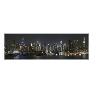 Impression Photo Panorama nocturne de New York