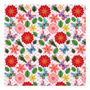 Impression Photo Papillon Floral Moderne de Jardin Printanier