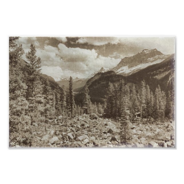 Impression Photo Parc national de Yellowstone Sepia Paysage du Wyom (Devant)