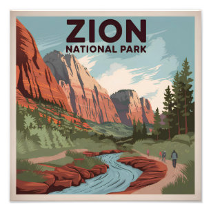 Impression Photo Parc national de Zion vintage