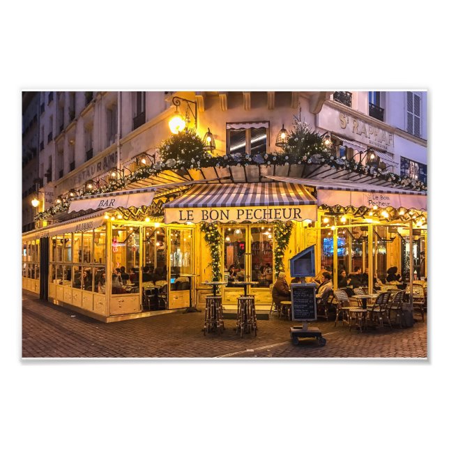 Impression Photo Paris Café - Le Bon Pecheur - (Devant)