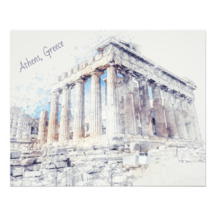 Impression Photo Parthénon des sites antiques à Athènes, Grèce