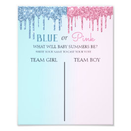 Impression Photo Parties scintillant bleue ou rose Regardez Genre R