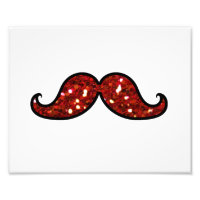 Parties scintillant IMPRIMÉE FUNNY RED MUSTACHE