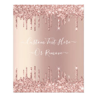 Parties scintillant rose Gold Blush Éclats Texte p