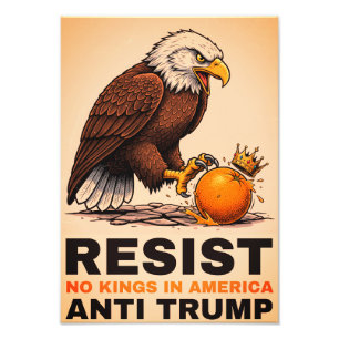Impression Photo Pas de rois en Amérique anti-Trump