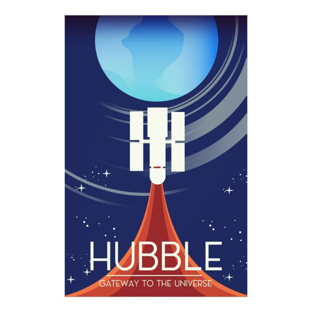 Impression Photo Passerelle Hubble vers l'univers (Devant)