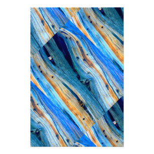 Impression Photo patinée planche à grange bleue