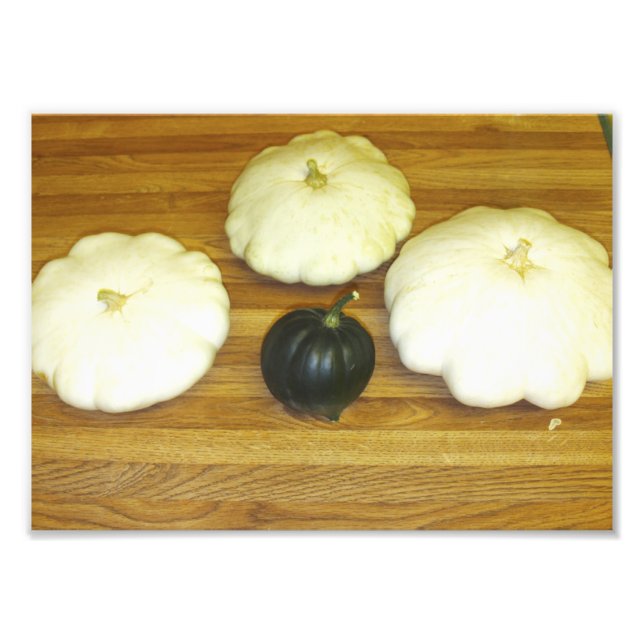 Impression Photo Patty Pan Squash Et Acorn Squash (Devant)