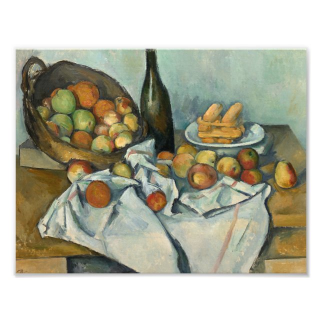 Impression Photo Paul Cezanne - Le panier des pommes (Devant)