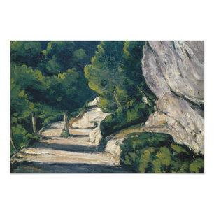 Impression Photo Paul Cezanne - Paysage. Route avec arbres à Rocky