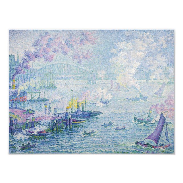 Impression Photo Paul Signac - Le Port de Rotterdam (Devant)
