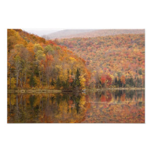 Impression Photo paysage d'automne avec lac, Vermont, États-Unis 3