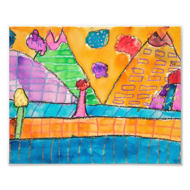 Impression Photo Paysage lunaire de volcan 8x10 Imprimer (Devant)