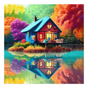Impression Photo Paysage naturel avec lac et automne-38566