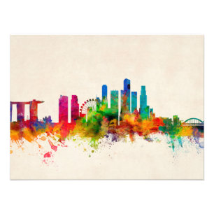 Impression Photo Paysage urbain de Singapour