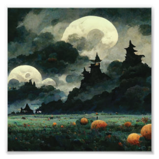 Impression Photo Paysages éffrayants d'Halloween