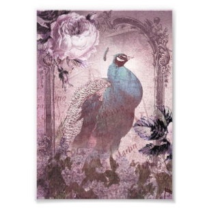 Impression Photo Peacock victorien vintage Lavender