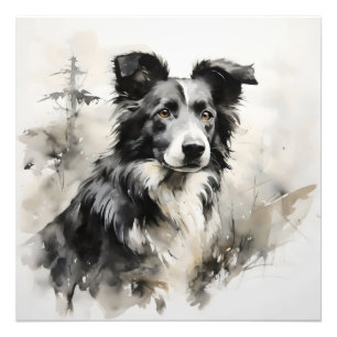 Impression Photo Peinture à l'encre de la nature canine