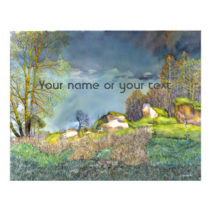 Impression Photo Peinture à orage de printemps Aquarelle