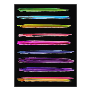 Impression Photo Peinture Abstraite Peinture Colorée Brush Strokes 