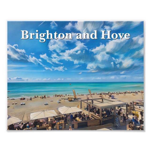 Impression Photo Peinture de Brighton et Hove Beach (Devant)