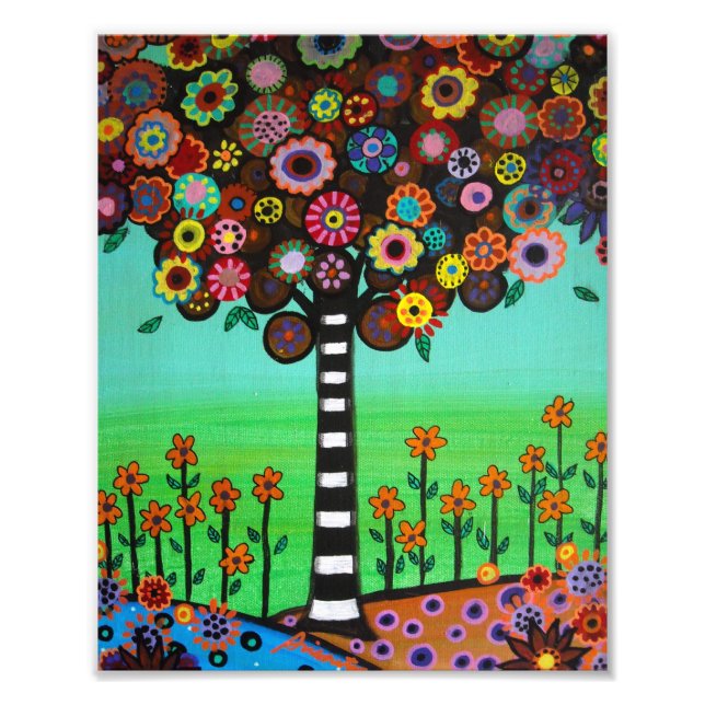 Impression Photo Peinture de l'arbre de vie mexicain (Devant)